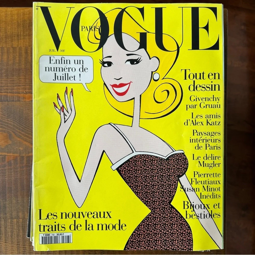 VOGUE Paris 758 Juillet 1995 Gruau Katz Giardino Perez Mugler Makimura